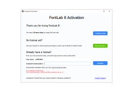 FontLab - activate