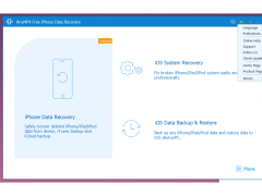Free iPhone Data Recovery - menu