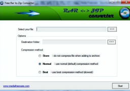 Free Rar to Zip Converter - Screenshot 2