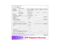 Free ZIP Password Recovery - tools-menu