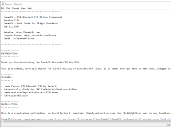 FSX Aircraft.CFG Editor - readme