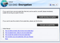 GiliSoft CD DVD Encryption screenshot 1