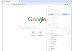 Google search bar - menu