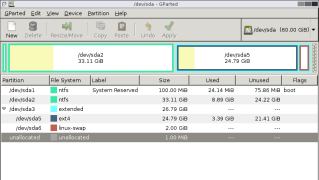 GParted Live - Screenshot 1