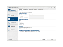 Grizzly Pro - settings