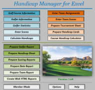Handicap Manager for Excel screenshot 1