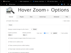 Hover Zoom+ - options