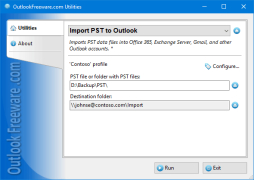 Import PST to Outlook screenshot 1