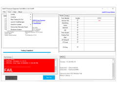 Intel Processor Diagnostic Tool - tools-menu