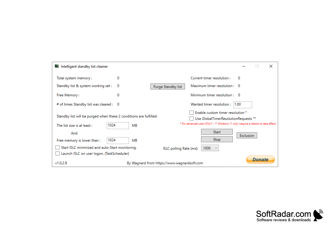 intelligence standby list cleaner