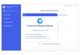iPhone Cleaner - about-application