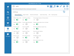 Jaksta Streaming Media Recorder - settings-in-application