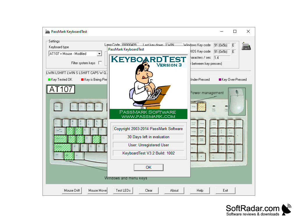 PassMark KeyboardTest FAQ