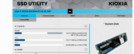 KIOXIA SSD Utility - Screenshot 1