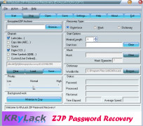 KRyLack ZIP Password Recovery screenshot 1