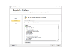 Kutools for Outlook - languages-settings