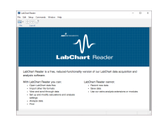 LabChart Reader - main-screen