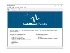 LabChart Reader - file-menu