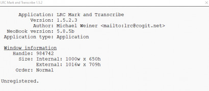 LRC Mark and Transcribe screenshot 2