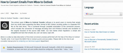Mbox to Outlook Transfer screenshot 3
