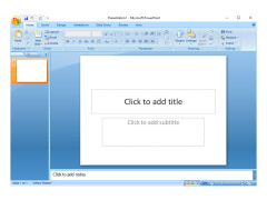 Microsoft Office 2007 - powerpoint-main-screen
