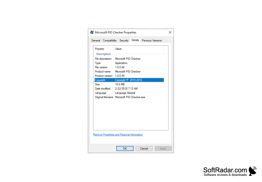 microsoft pid checker