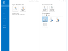 Microsoft SharePoint Designer - main-screen