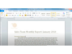 Microsoft Word 2010 - main-page-screen