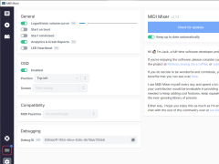 MIDI Mixer - settings