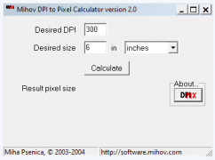 Mihov DPI to Pixel Calculator screenshot 1