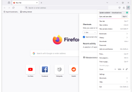 Mozilla Firefox Portable - menu