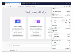 Mozilla Firefox - menu-options
