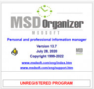 MSD Organizer screenshot 2