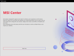 MSI Center - welcome-screen