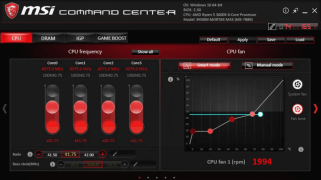 MSI Command Center - Screenshot 1