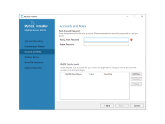 MySQL Installer - accounts-and-roles