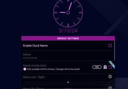 Neon Clock Widget - name-settings