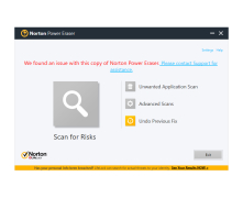 Norton Power Eraser - main-screen