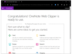 OneNote Web Clipper - installed-successfully
