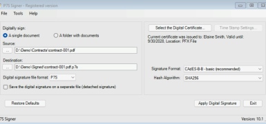 P7S Signer - Screenshot 1