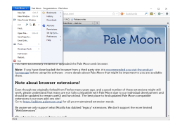 Pale Moon - menu-options