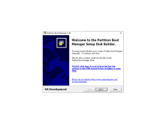 Partition Boot Manager - welcome-screen-setup