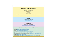 Pazera Free MKV to AVI Converter - about-program