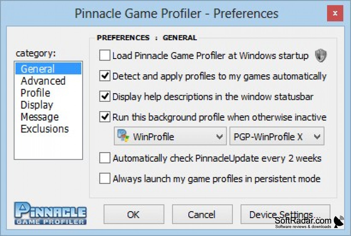 pinnacle game profiler how to use