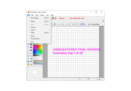 Pixel Editor - file-menu