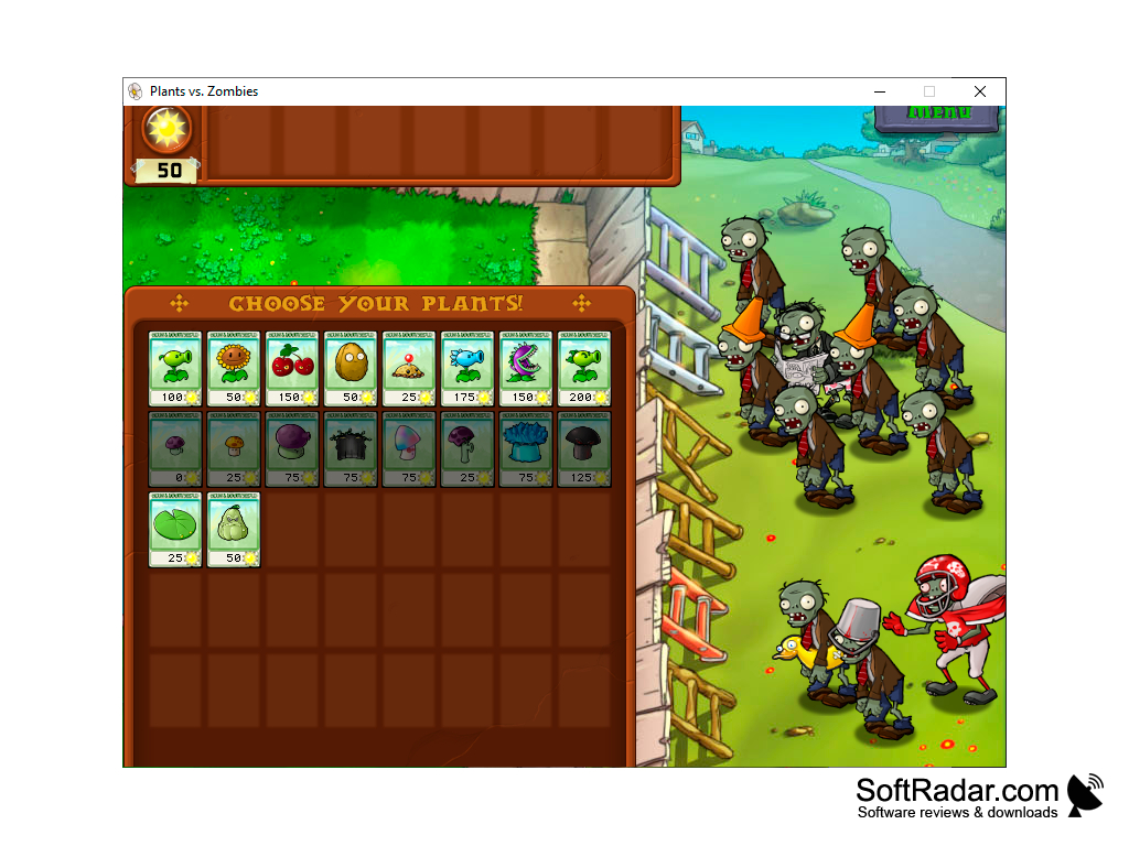 Download Plants Vs Zombies 1.0.25M for Windows