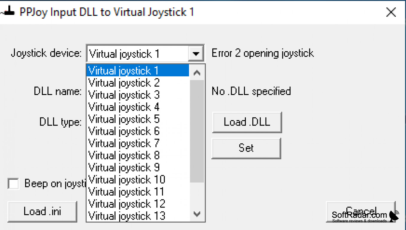 Unpack dll. PPJOY. VJOY Virtual Joystick. VJOY Driver. USB Joystick Windows 11.