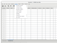 PSPPIRE Data Editor (formerly PSPP) - analysis-panel
