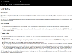 QIF2CSV - readme