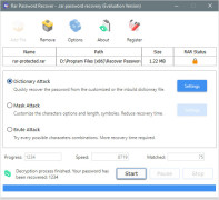 Rar Password Recover screenshot 1